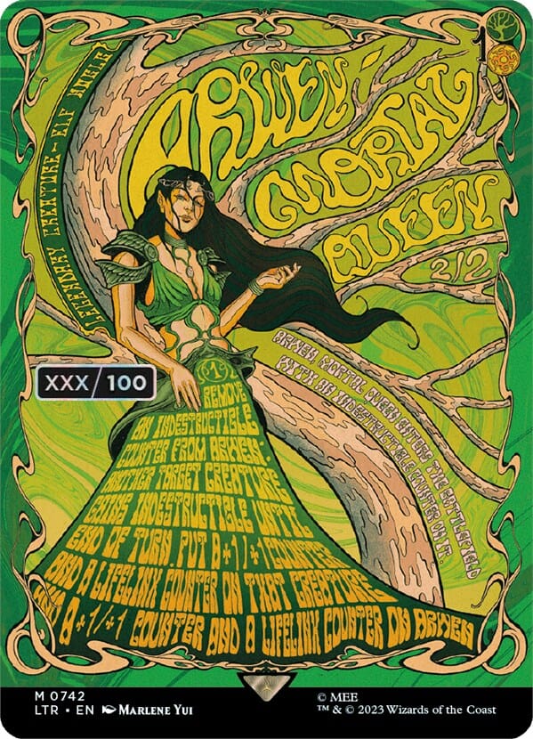 Arwen, Mortal Queen (Borderless Poster) (Serialized) [The Lord of the Rings: Tales of Middle-Earth] MTG Single Magic: The Gathering  | Multizone: Comics And Games