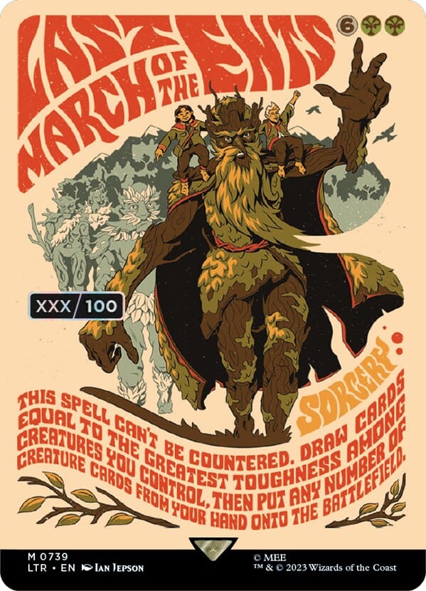 Last March of the Ents (Borderless Poster) (Serialized) [The Lord of the Rings: Tales of Middle-Earth] MTG Single Magic: The Gathering  | Multizone: Comics And Games