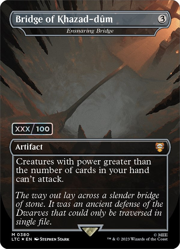 Bridge of Khazad-dum - Ensnaring Bridge (Borderless) (Serialized) [The Lord of the Rings: Tales of Middle-Earth Commander] | Multizone: Comics And Games
