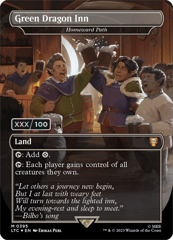Green Dragon Inn - Homeward Path (Borderless) (Serialized) [The Lord of the Rings: Tales of Middle-Earth Commander] | Multizone: Comics And Games