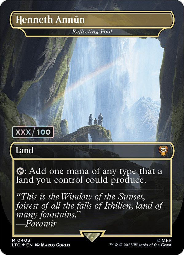 Henneth Annun - Reflecting Pool (Borderless) (Serialized) [The Lord of the Rings: Tales of Middle-Earth Commander] | Multizone: Comics And Games