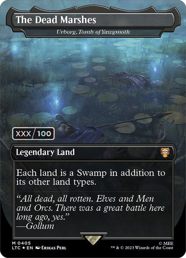 The Dead Marshes - Urborg, Tomb of Yawgmoth (Serialized) [The Lord of the Rings: Tales of Middle-Earth Commander] MTG Single Magic: The Gathering  | Multizone: Comics And Games