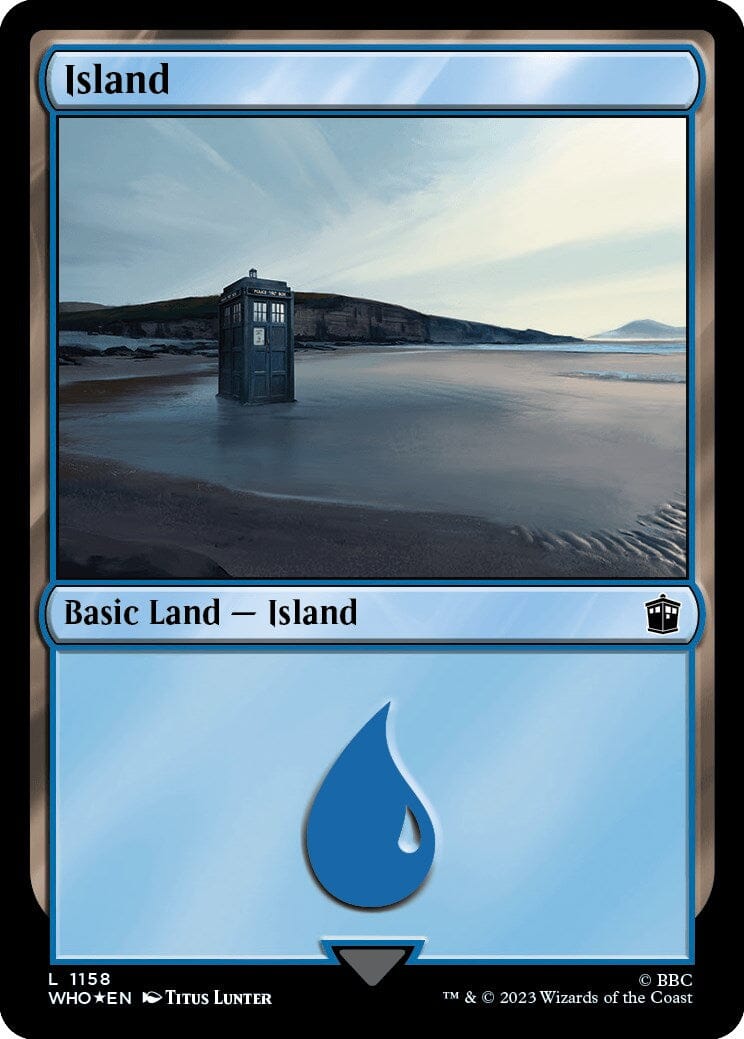 Island (1158) (Surge Foil) [Doctor Who] MTG Single Magic: The Gathering  | Multizone: Comics And Games