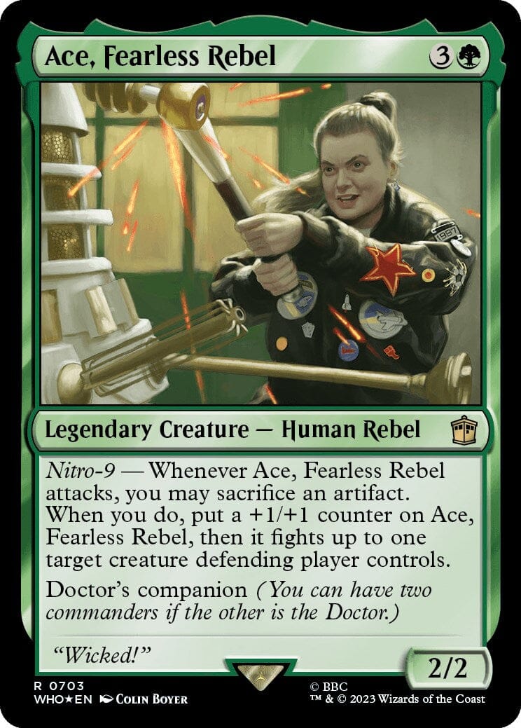 Ace, Fearless Rebel (Surge Foil) [Doctor Who] MTG Single Magic: The Gathering  | Multizone: Comics And Games