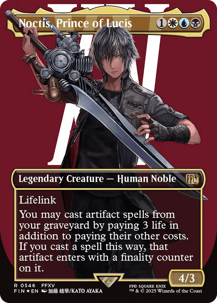 Noctis, Prince of Lucis (Borderless) (Surge Foil) [FINAL FANTASY] MTG Single Magic: The Gathering  | Multizone: Comics And Games