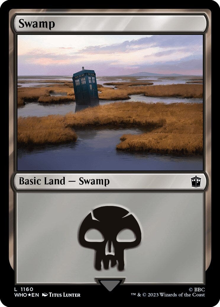 Swamp (1160) (Surge Foil) [Doctor Who] MTG Single Magic: The Gathering  | Multizone: Comics And Games