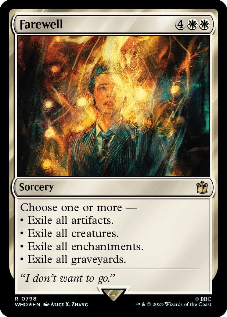 Farewell (Surge Foil) [Doctor Who] MTG Single Magic: The Gathering  | Multizone: Comics And Games