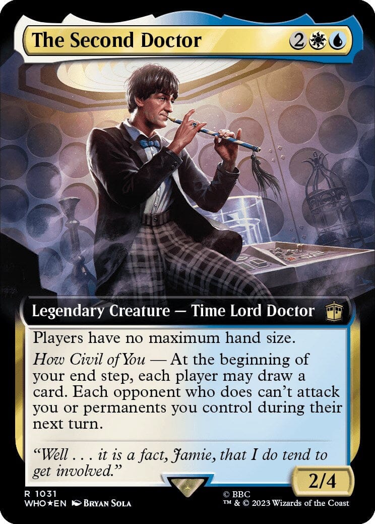 The Second Doctor (Extended Art) (Surge Foil) [Doctor Who] MTG Single Magic: The Gathering  | Multizone: Comics And Games