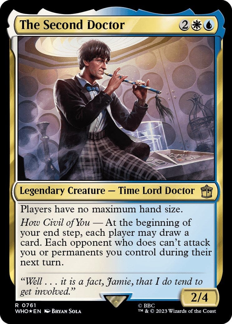 The Second Doctor (Surge Foil) [Doctor Who] MTG Single Magic: The Gathering  | Multizone: Comics And Games
