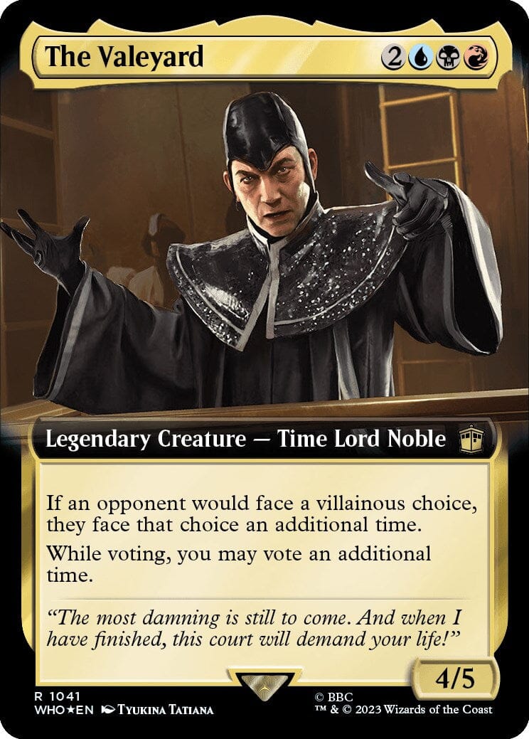 The Valeyard (Extended Art) (Surge Foil) [Doctor Who] MTG Single Magic: The Gathering  | Multizone: Comics And Games