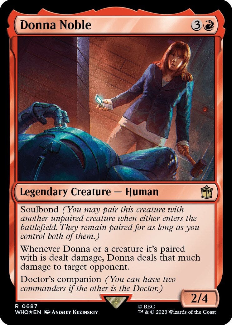 Donna Noble (Surge Foil) [Doctor Who] MTG Single Magic: The Gathering  | Multizone: Comics And Games
