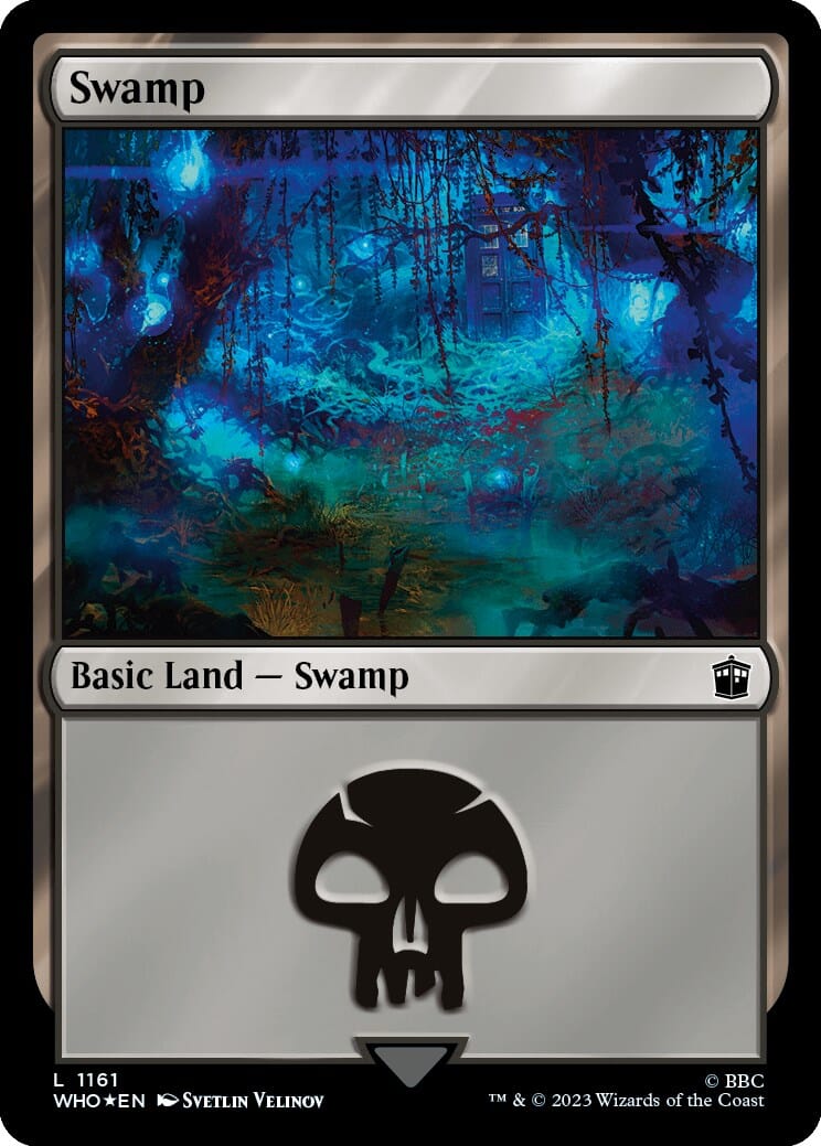 Swamp (1161) (Surge Foil) [Doctor Who] MTG Single Magic: The Gathering  | Multizone: Comics And Games