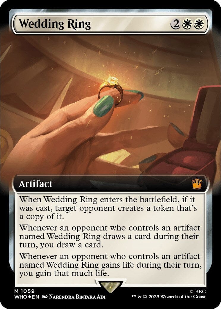 Wedding Ring (Extended Art) (Surge Foil) [Doctor Who] MTG Single Magic: The Gathering  | Multizone: Comics And Games