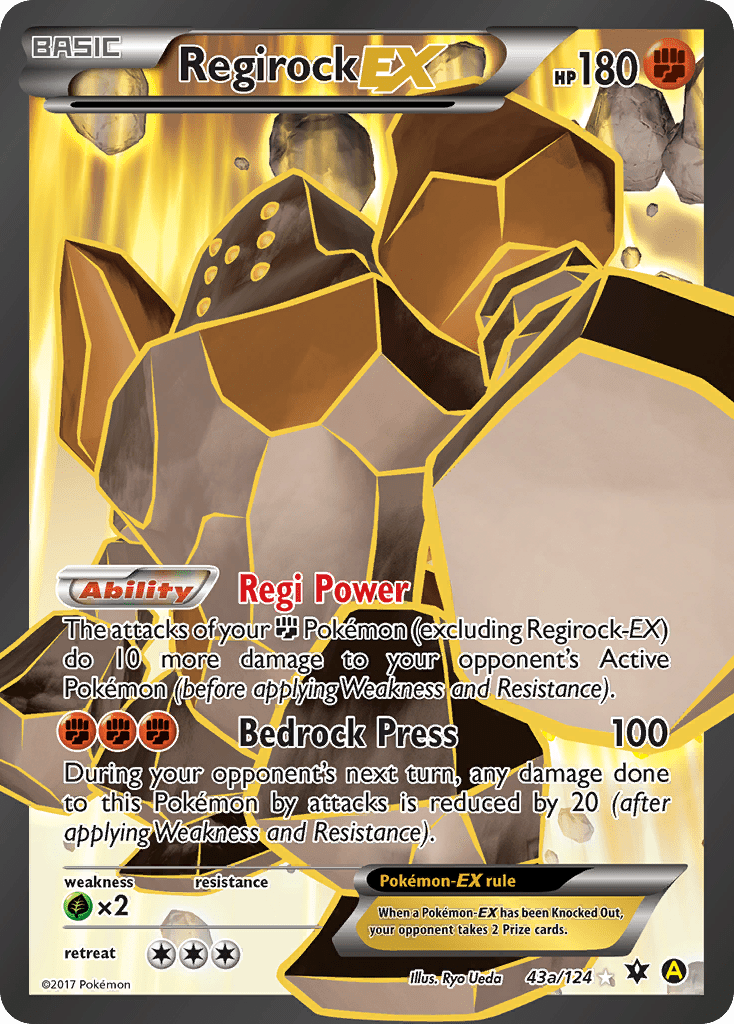 Regirock EX (43a/124) [Alternate Art Promos] Pokemon Single Pokémon  | Multizone: Comics And Games