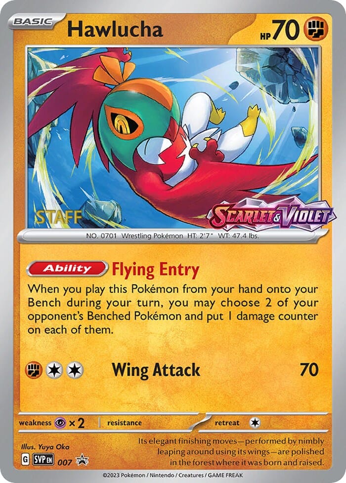Hawlucha (007) [Staff] [Scarlet & Violet 151] Pokemon Single Pokémon  | Multizone: Comics And Games