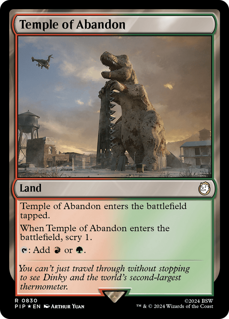 Temple of Abandon (Surge Foil) [Fallout] MTG Single Magic: The Gathering  | Multizone: Comics And Games