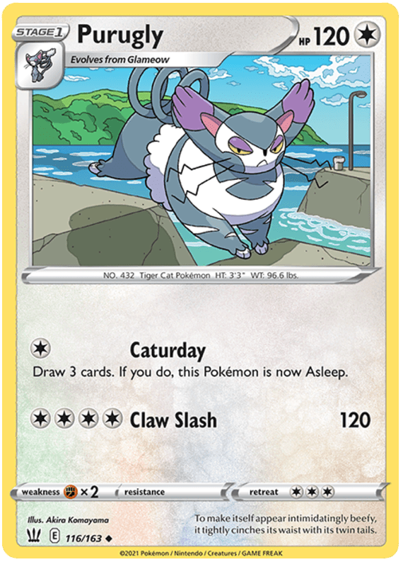 Purugly (116/163) [Sword & Shield: Battle Styles] Pokemon Single Pokémon  | Multizone: Comics And Games