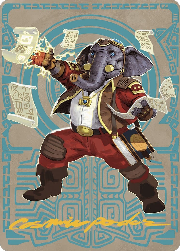 Quintorius Kand Art Card (65/81) (Gold-Stamped Signature) [The Lost Caverns of Ixalan Art Series] MTG Single Magic: The Gathering  | Multizone: Comics And Games