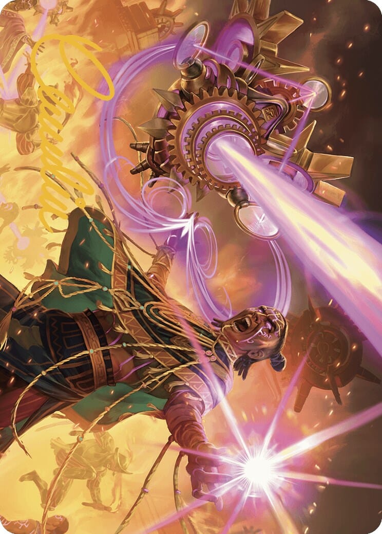 Cosmium Blast Art Card (Gold-Stamped Signature) [The Lost Caverns of Ixalan Art Series] MTG Single Magic: The Gathering  | Multizone: Comics And Games