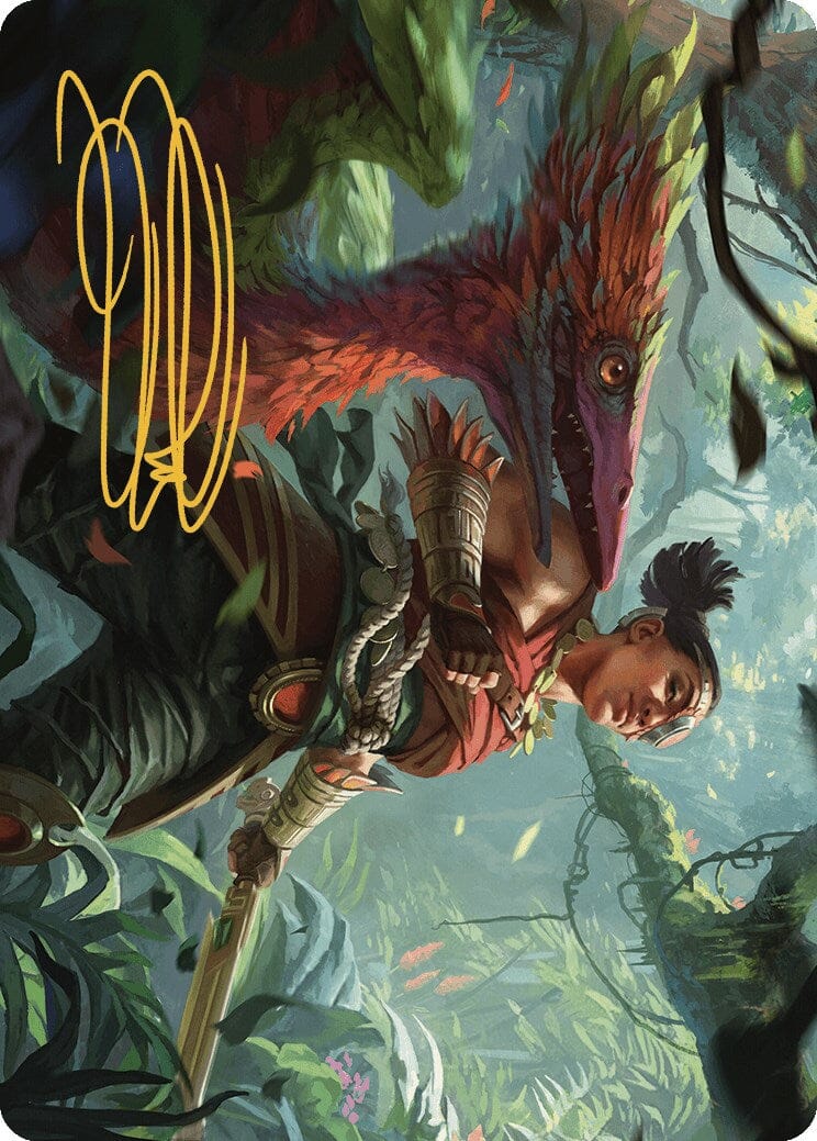 Wayta, Trainer Prodigy Art Card (Gold-Stamped Signature) [The Lost Caverns of Ixalan Art Series] MTG Single Magic: The Gathering  | Multizone: Comics And Games