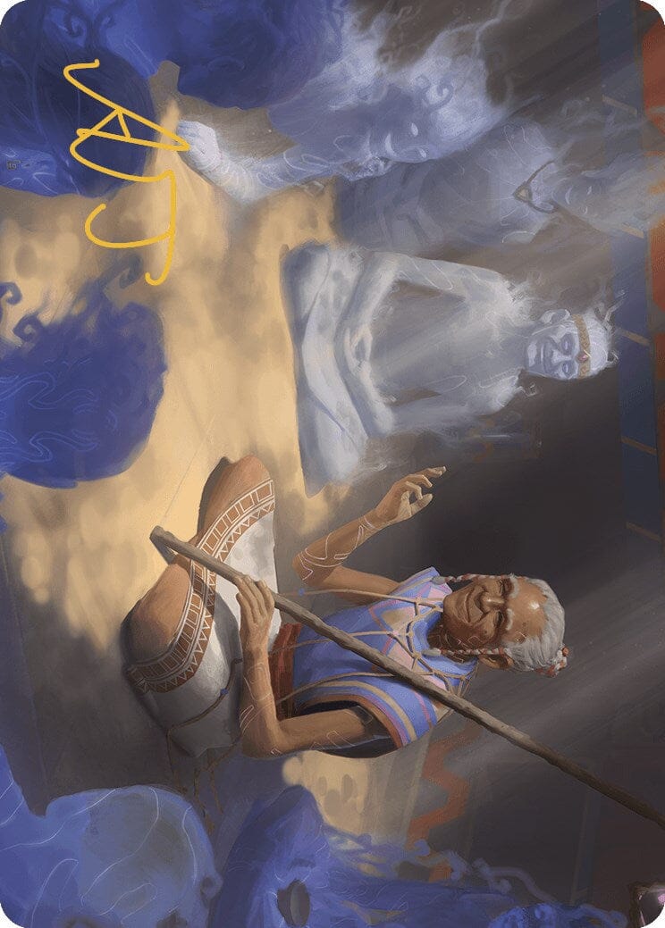 Ancestral Reminiscence Art Card (Gold-Stamped Signature) [The Lost Caverns of Ixalan Art Series] MTG Single Magic: The Gathering  | Multizone: Comics And Games