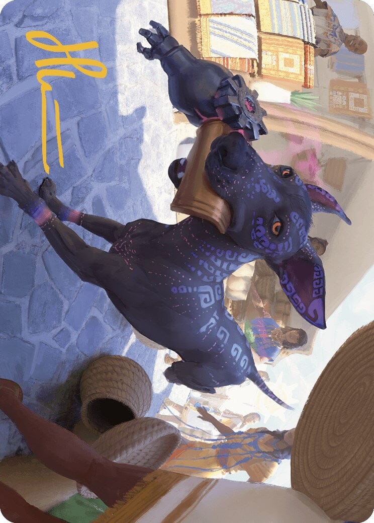 Mischievous Pup Art Card (Gold-Stamped Signature) [The Lost Caverns of Ixalan Art Series] MTG Single Magic: The Gathering  | Multizone: Comics And Games