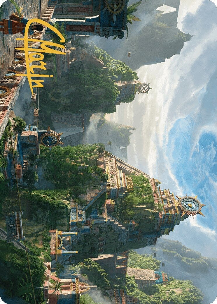 Clifftop Retreat Art Card (Gold-Stamped Signature) [The Lost Caverns of Ixalan Art Series] MTG Single Magic: The Gathering  | Multizone: Comics And Games