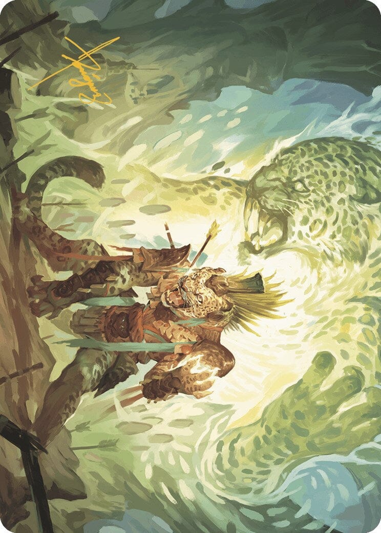 Might of the Ancestors Art Card (Gold-Stamped Signature) [The Lost Caverns of Ixalan Art Series] MTG Single Magic: The Gathering  | Multizone: Comics And Games