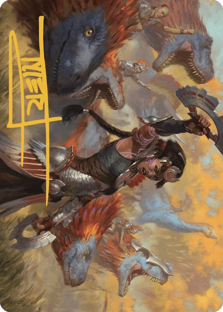 Huatli, Poet of Unity Art Card (Gold-Stamped Signature) [The Lost Caverns of Ixalan Art Series] MTG Single Magic: The Gathering  | Multizone: Comics And Games