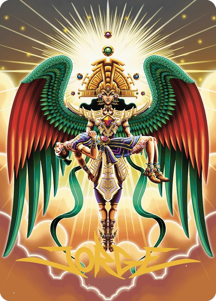 Resplendent Angel Art Card (59/81) (Gold-Stamped Signature) [The Lost Caverns of Ixalan Art Series] MTG Single Magic: The Gathering  | Multizone: Comics And Games