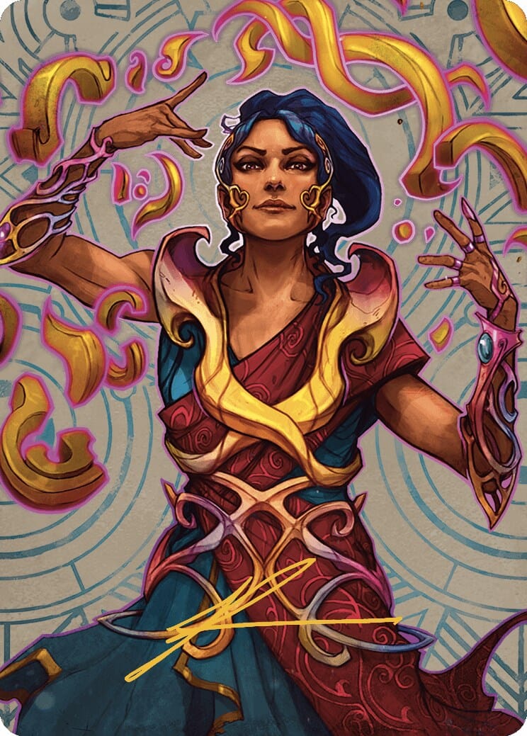 Saheeli, the Sun's Brilliance Art Card (Gold-Stamped Signature) [The Lost Caverns of Ixalan Art Series] MTG Single Magic: The Gathering  | Multizone: Comics And Games