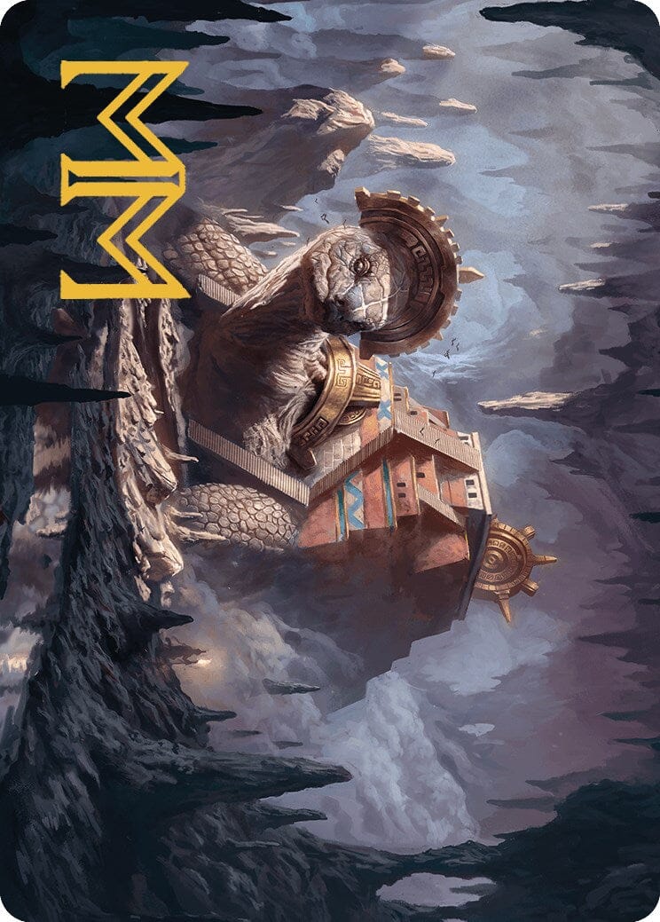 Bedrock Tortoise Art Card (Gold-Stamped Signature) [The Lost Caverns of Ixalan Art Series] MTG Single Magic: The Gathering  | Multizone: Comics And Games