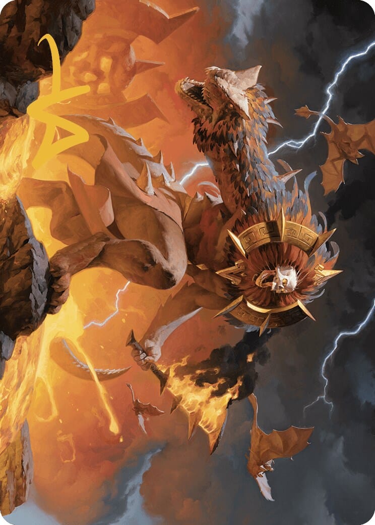 Ojer Axonil, Deepest Might Art Card (Gold-Stamped Signature) [The Lost Caverns of Ixalan Art Series] MTG Single Magic: The Gathering  | Multizone: Comics And Games