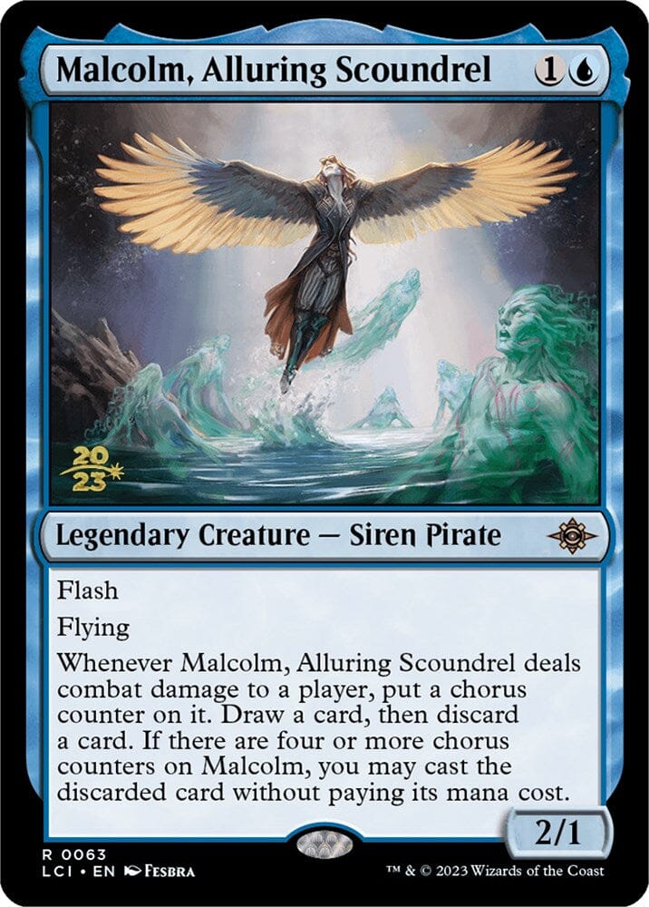 Malcolm, Alluring Scoundrel [The Lost Caverns of Ixalan Prerelease Cards] MTG Single Magic: The Gathering  | Multizone: Comics And Games