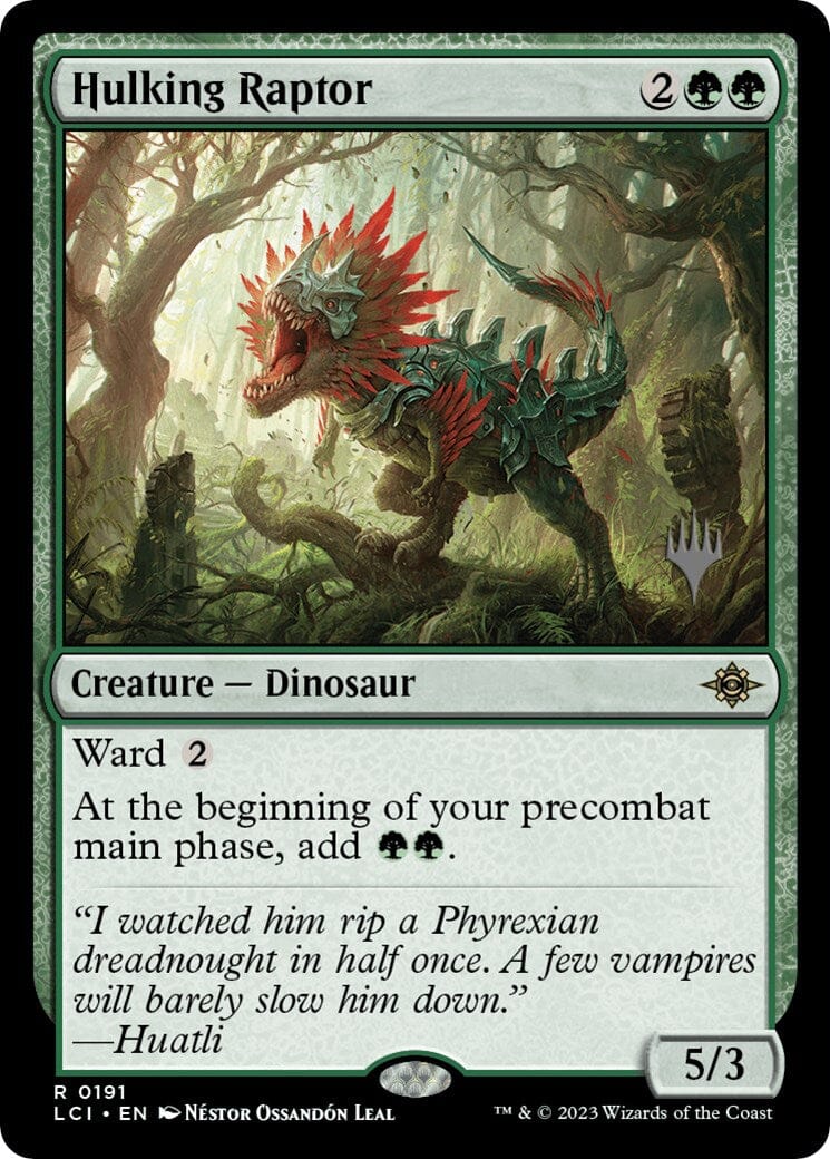 Hulking Raptor (Promo Pack) [The Lost Caverns of Ixalan Promos] MTG Single Magic: The Gathering  | Multizone: Comics And Games