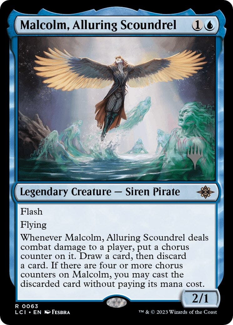 Malcolm, Alluring Scoundrel (Promo Pack) [The Lost Caverns of Ixalan Promos] MTG Single Magic: The Gathering  | Multizone: Comics And Games