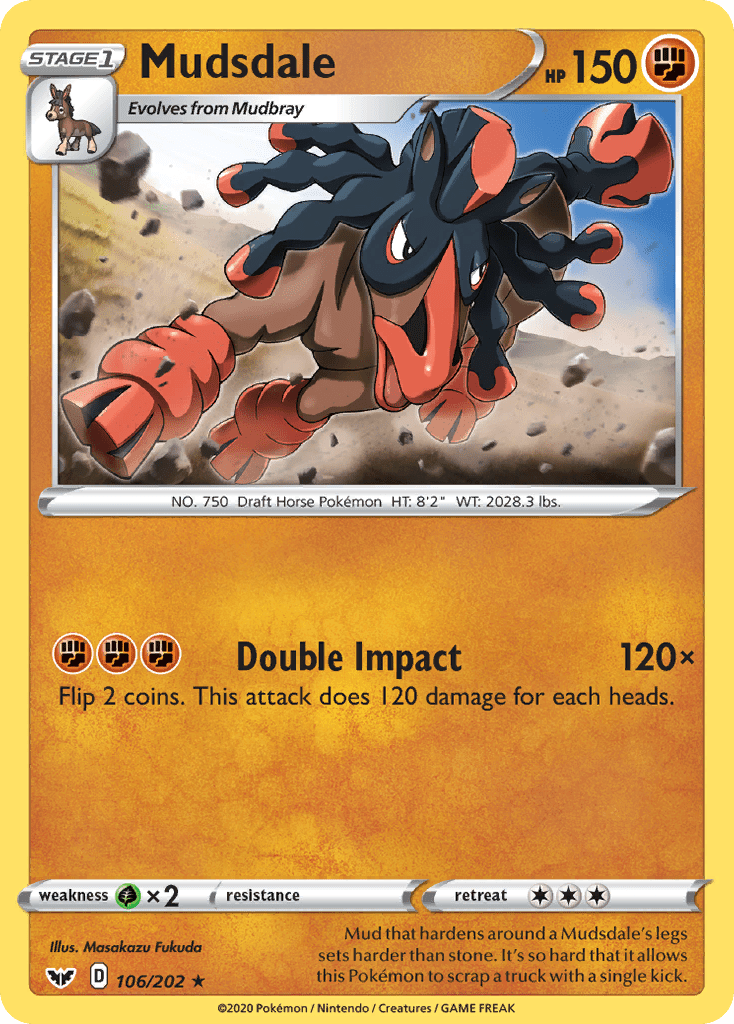 Mudsdale (106/202) [Sword & Shield: Base Set] Pokemon Single Pokémon  | Multizone: Comics And Games
