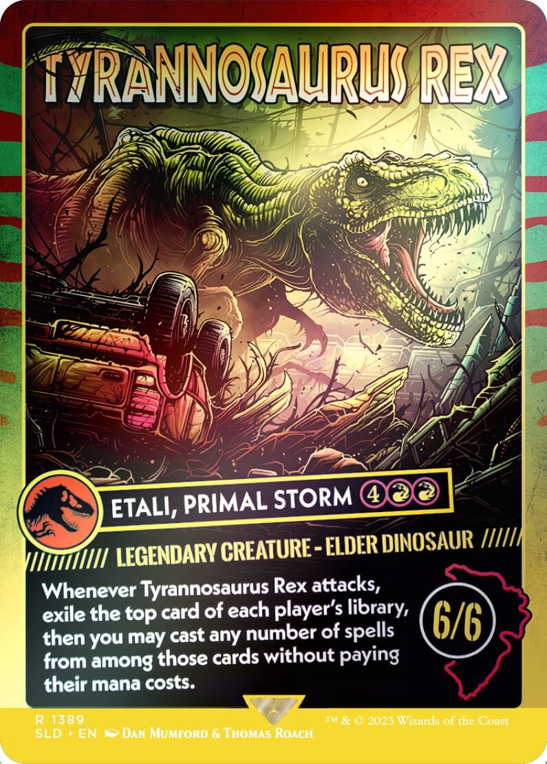 Tyrannosaurus Rex - Etali, Primal Storm (Rainbow Foil) [Secret Lair Drop Series] MTG Single Magic: The Gathering  | Multizone: Comics And Games