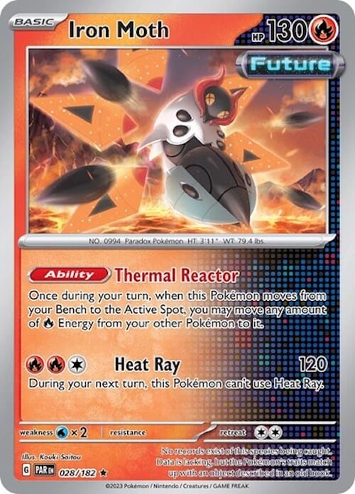 Iron Moth (028/182) (Build & Battle Box) [Scarlet & Violet: Paradox Rift] Pokemon Single Pokémon  | Multizone: Comics And Games