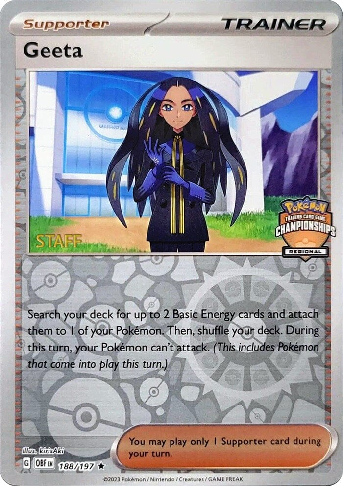 Geeta (188/197) (Staff Regional Championships) [League & Championship Cards] Pokemon Single Pokémon  | Multizone: Comics And Games