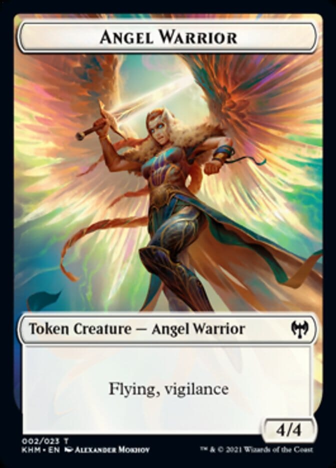 Angel Warrior Token [Kaldheim Tokens] MTG Single Magic: The Gathering  | Multizone: Comics And Games