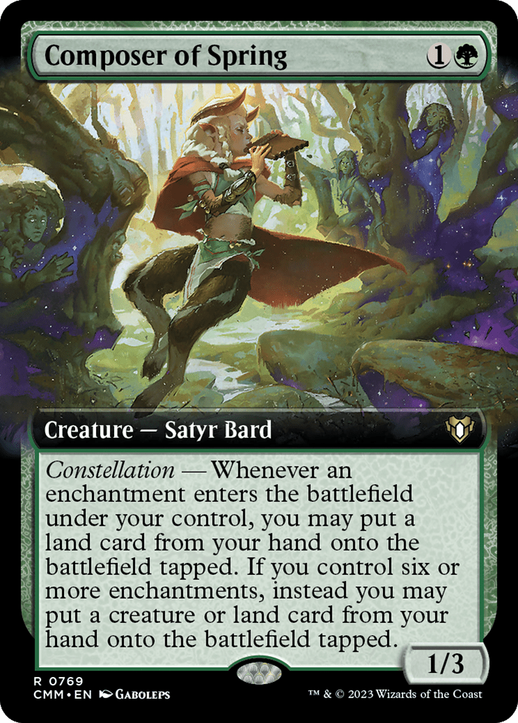 Composer of Spring (Extended Art) [Commander Masters] MTG Single Magic: The Gathering  | Multizone: Comics And Games