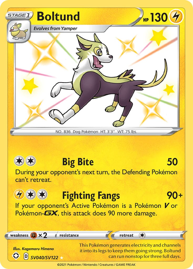Boltund (SV040/SV122) [Sword & Shield: Shining Fates] Pokemon Single Pokémon  | Multizone: Comics And Games