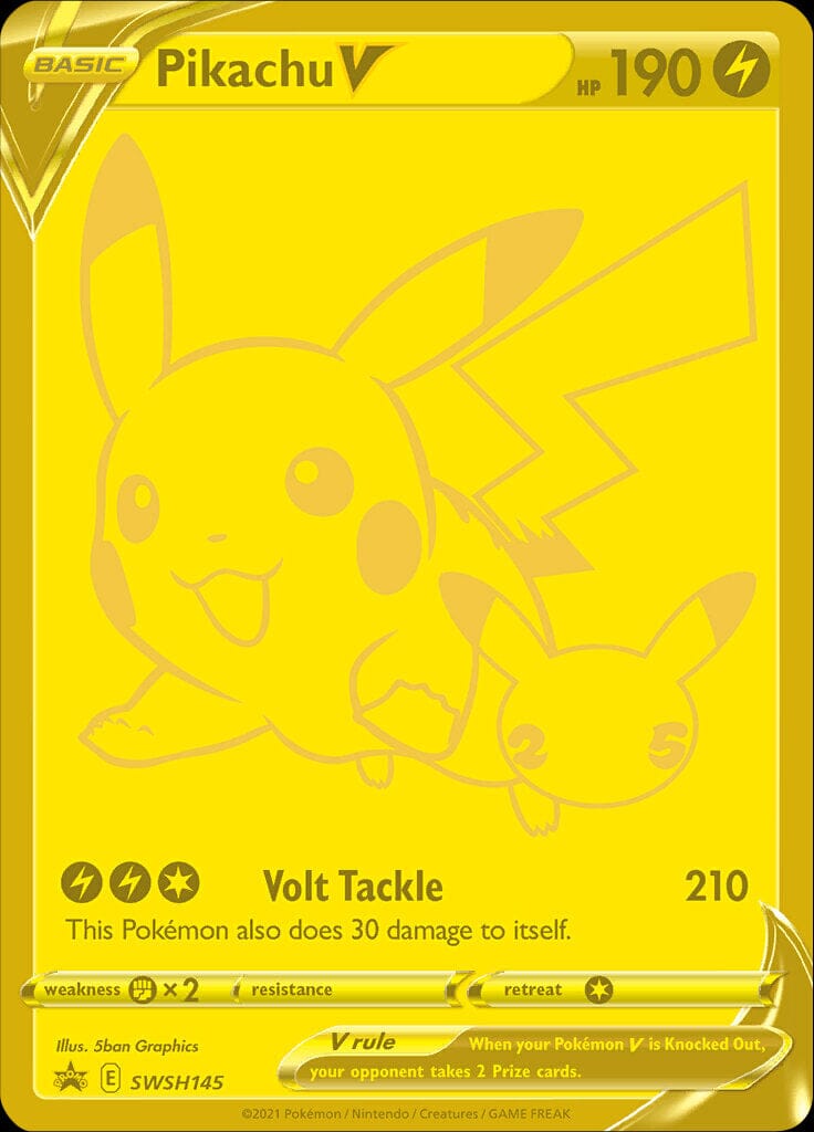 Pikachu V (SWSH145) (Celebrations) [Sword & Shield: Black Star Promos] Pokemon Single Pokémon  | Multizone: Comics And Games