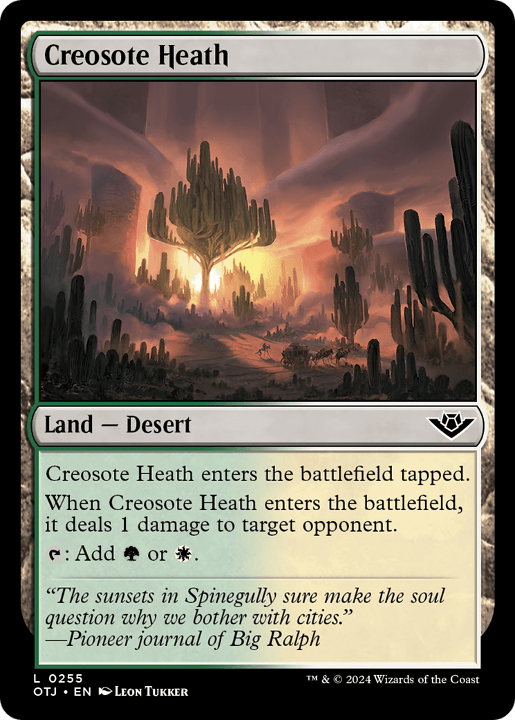 Creosote Heath [Outlaws of Thunder Junction] MTG Single Magic: The Gathering  | Multizone: Comics And Games