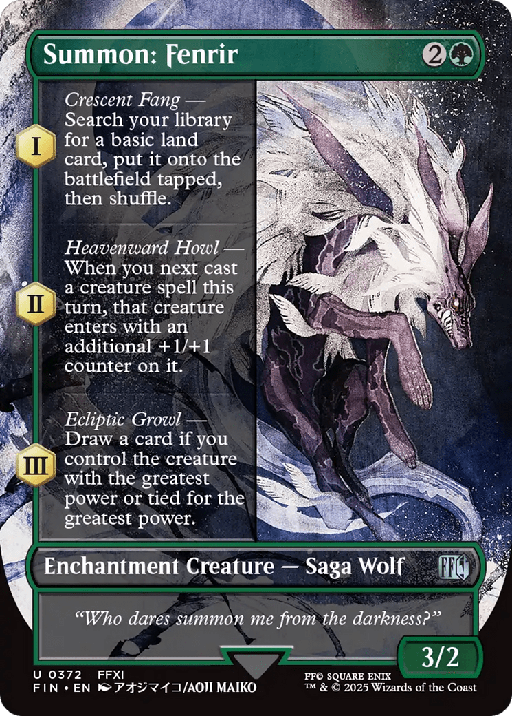 Summon: Fenrir (Borderless) [FINAL FANTASY] MTG Single Magic: The Gathering  | Multizone: Comics And Games