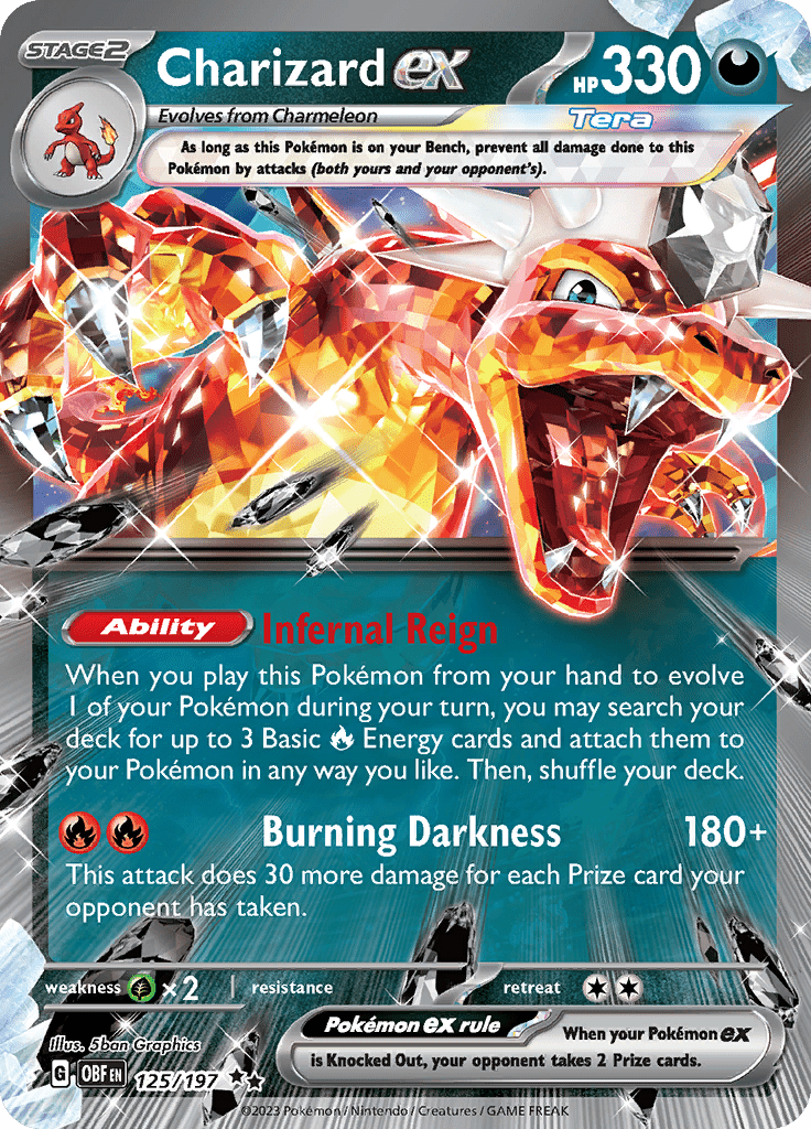 Charizard ex (125/197) [Scarlet & Violet: Obsidian Flames] Pokemon Single Pokémon  | Multizone: Comics And Games