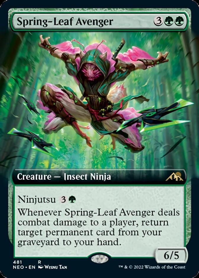 Spring-Leaf Avenger (Extended Art) [Kamigawa: Neon Dynasty] MTG Single Magic: The Gathering  | Multizone: Comics And Games