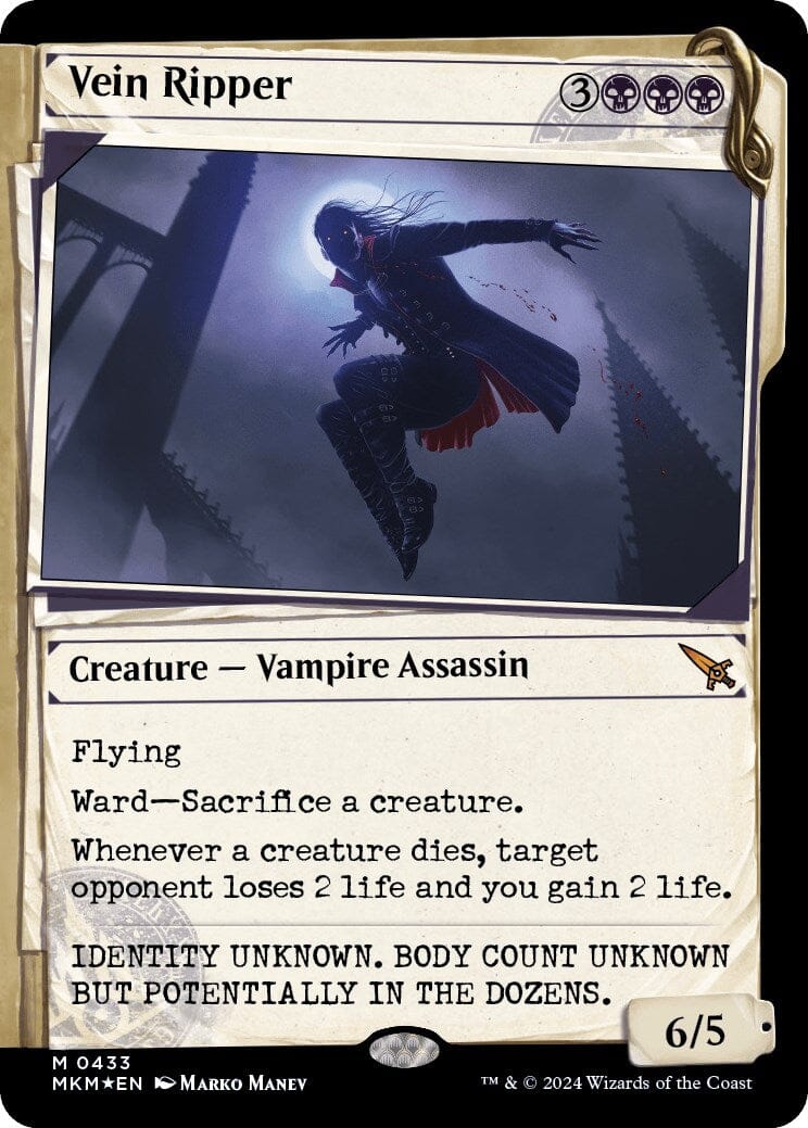 Vein Ripper (Showcase) (Invisible Ink) [Murders at Karlov Manor] MTG Single Magic: The Gathering  | Multizone: Comics And Games