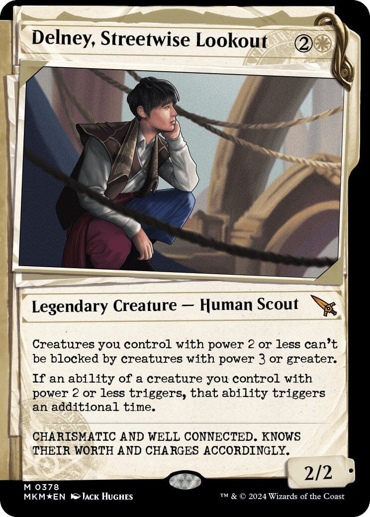 Delney, Streetwise Lookout (Showcase) (Invisible Ink) [Murders at Karlov Manor] MTG Single Magic: The Gathering  | Multizone: Comics And Games